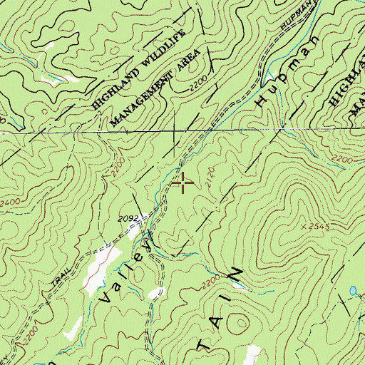 Topographic Map of Hupman Valley Trail, VA