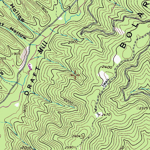 Topographic Map of TM Gathright Wildlife Management Area, VA