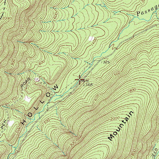 Topographic Map of Lions Tale Trail, VA