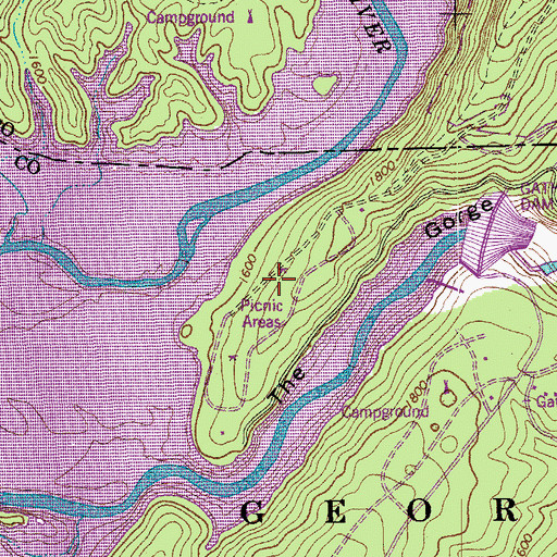 Topographic Map of Coles Mountain Picnic Area, VA