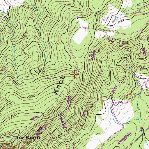 Topographic Map of Burke Trail, VA