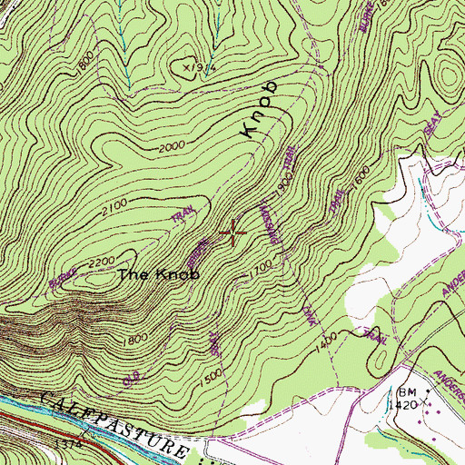 Topographic Map of Old Bridge Trail, VA