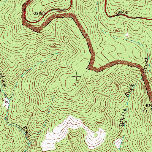 Topographic Map of Copelands Rocks, VA
