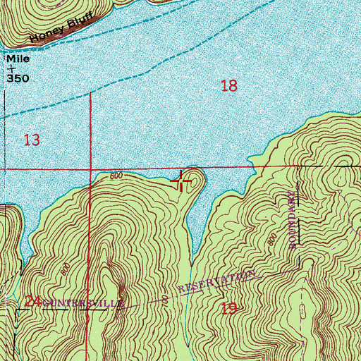 Topographic Map of Birmingham YMCA Camp, AL