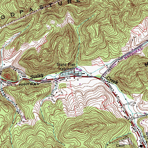 Topographic Map of Marion State Fish Hatchery, VA