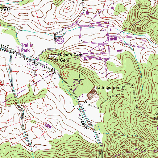 Topographic Map of Mount Rogers Work Center, VA