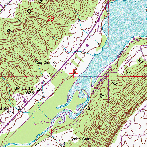 Topographic Map of Big Spring Creek Small Wild Area, AL
