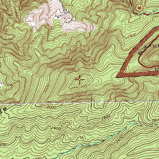 Topographic Map of Aggies Mountain, VA