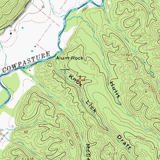 Topographic Map of Hulit Draft, VA