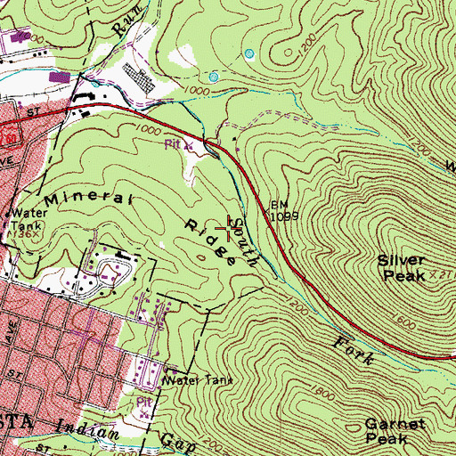 Topographic Map of Pedlar Work Center, VA