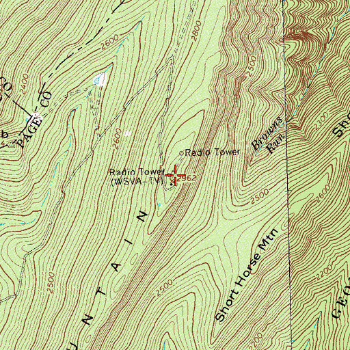 Topographic Map of WSVA-TV, VA