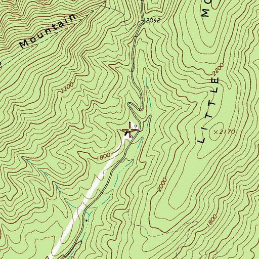 Topographic Map of Managers Depot, VA