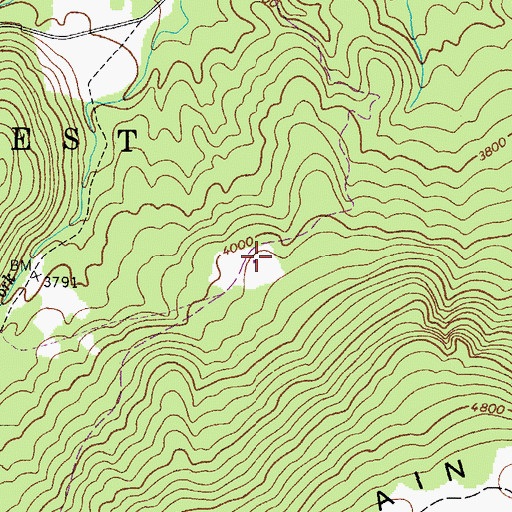 Topographic Map of Old Orchard Shelter, VA
