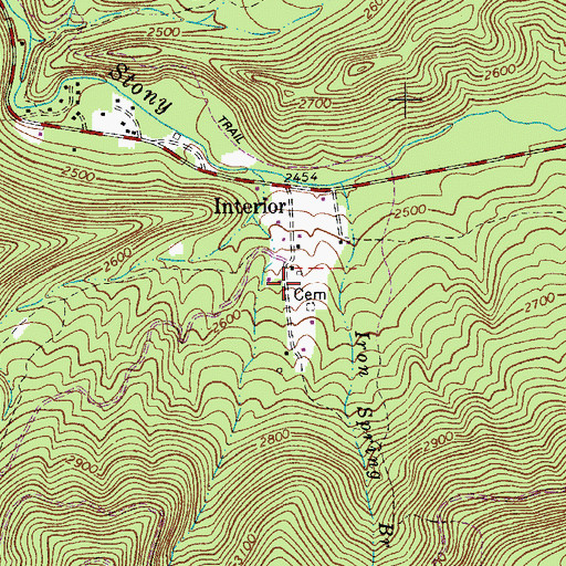 Topographic Map of Virginia Division Game and Inland Fisheries Shop, VA