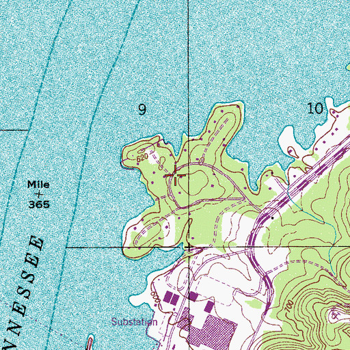 Topographic Map of Star Point Subdivision, AL