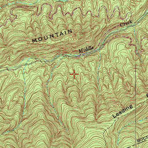 Topographic Map of Crigger Creek Trail, VA