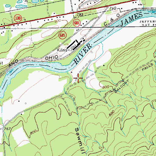 Topographic Map of Locher Tract Picnic Area, VA