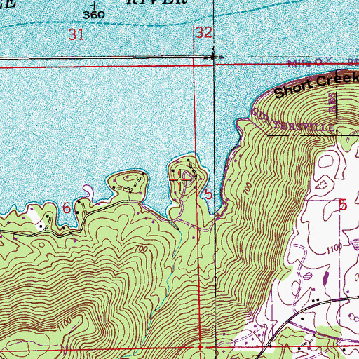 Topographic Map of Signal Point Subdivision, AL