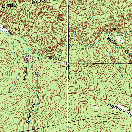 Topographic Map of Mount Rogers National Recreation Area, VA