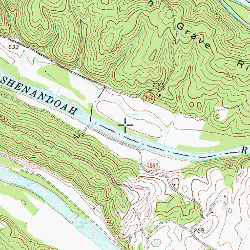Topographic Map of Seak Ford Landing, VA