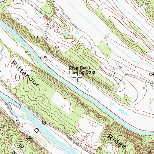 Topographic Map of River Bend Airport, VA