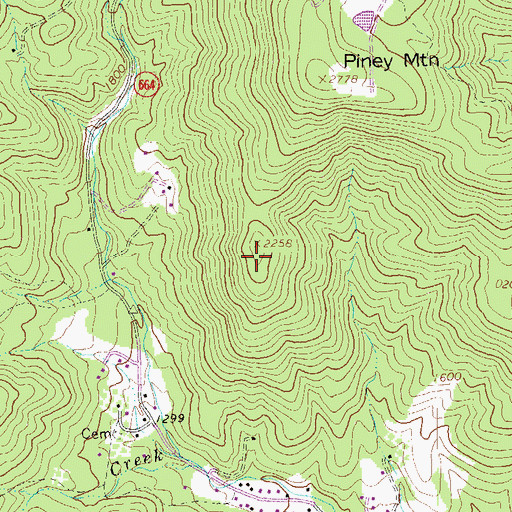 Topographic Map of PJs Mound, VA