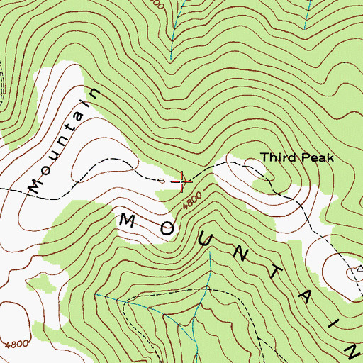 Topographic Map of First Peak Trail, VA