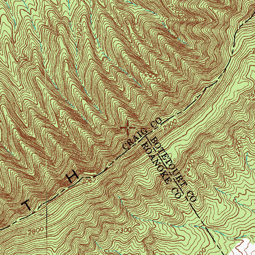 Topographic Map of North Mountain Trail, VA