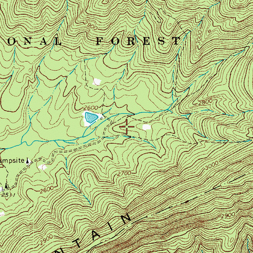 Topographic Map of Wapitu Shelter, VA