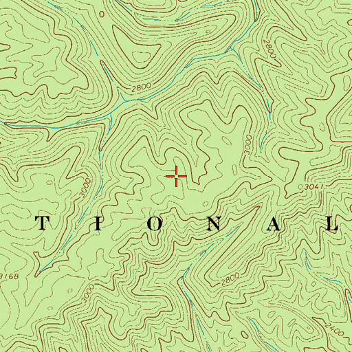 Topographic Map of Kimberling Creek Wilderness, VA