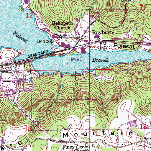 Topographic Map of Sandy Point Subdivision, AL