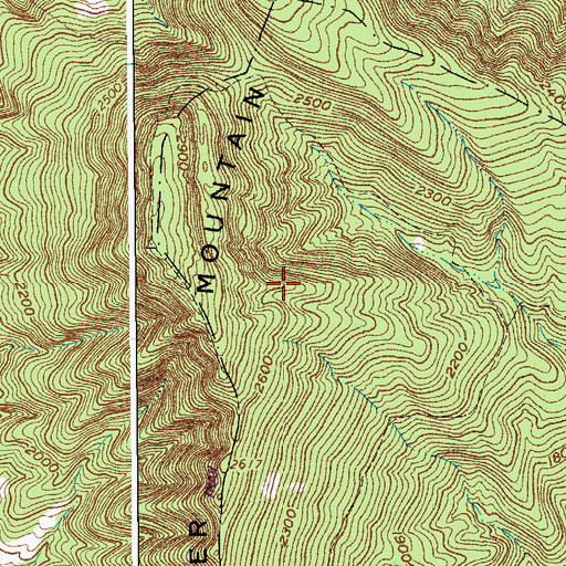 Topographic Map of Lambuts Meadow Appalachian Trail Shelter, VA