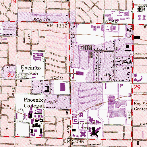 Topographic Map of Park North Shopping Center, AZ