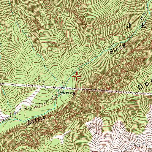 Topographic Map of Cascades Picnic Area, VA
