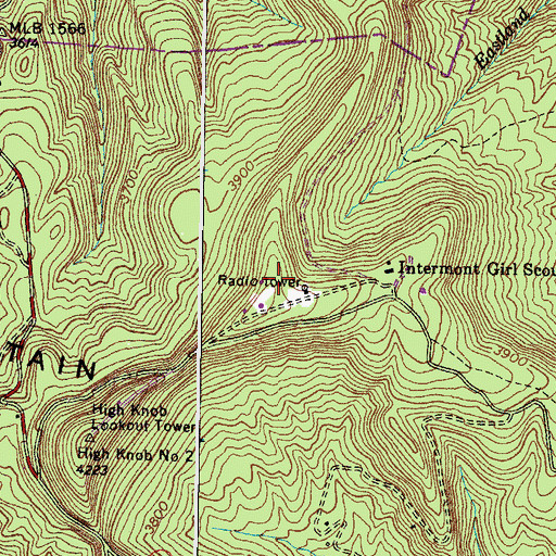 Topographic Map of Eagle Rock Electrical Complex, VA