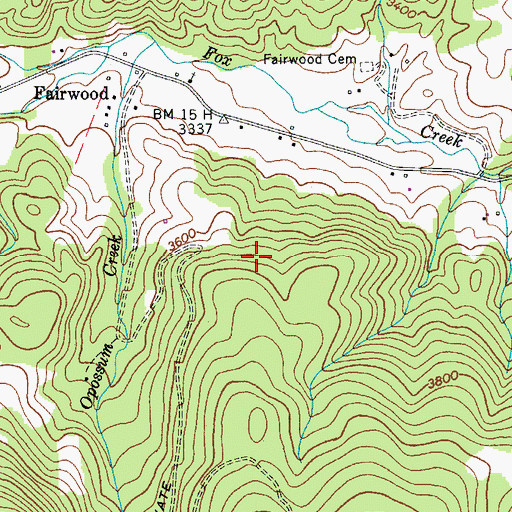 Topographic Map of Switchback Trail, VA