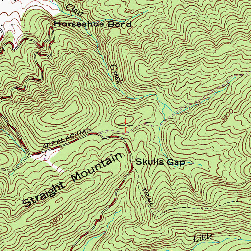 Topographic Map of Skulls Gap Picnic Area, VA