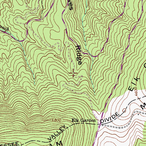 Topographic Map of Elk Garden Trail, VA