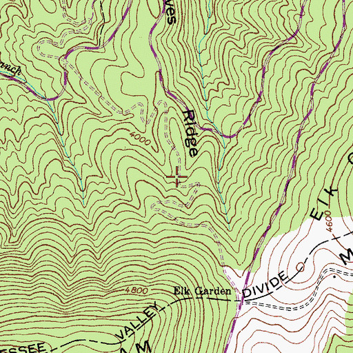 Topographic Map of Elk Garden Trail, VA