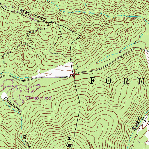 Topographic Map of Mount Rogers Trail, VA