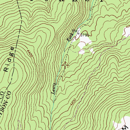 Topographic Map of Cliffside Trail, VA