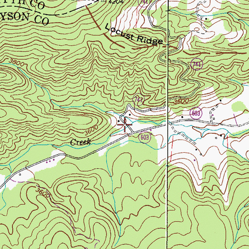 Topographic Map of Fox Creek Horse Camp, VA