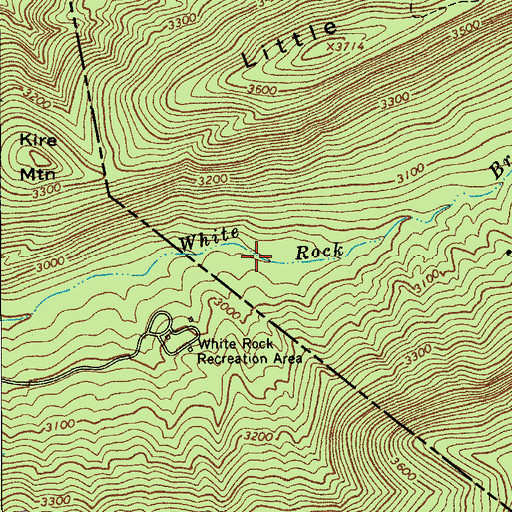 Topographic Map of Virginias Walk Trail, WV