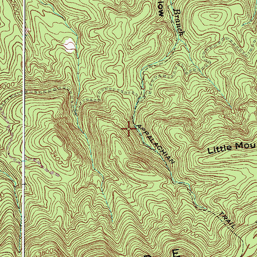 Topographic Map of Glade Mountain Shelter, VA