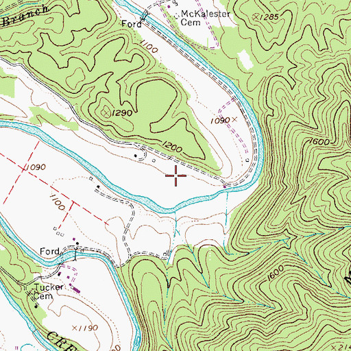 Topographic Map of Craig Creek Campground, VA