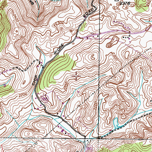 Topographic Map of Oakdale School, VA