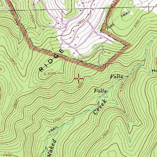 Topographic Map of Shenandoah National Park, VA