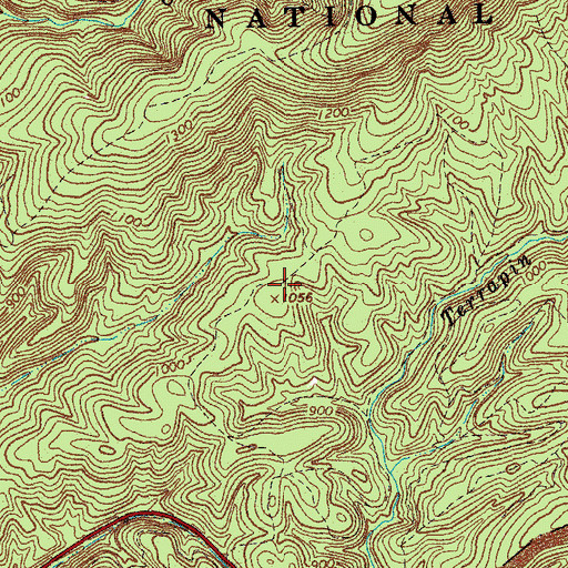 Topographic Map of Hamilton Knob, VA