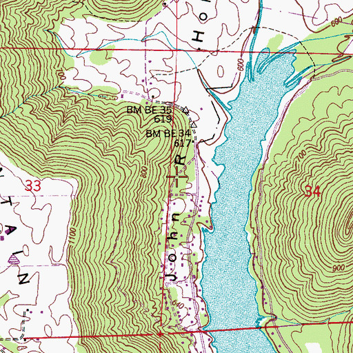 Topographic Map of Honeycomb Park, AL