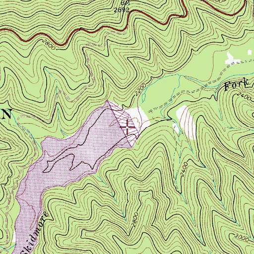 Topographic Map of Switzer Dam, VA